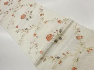 花唐草模様織出し袋帯